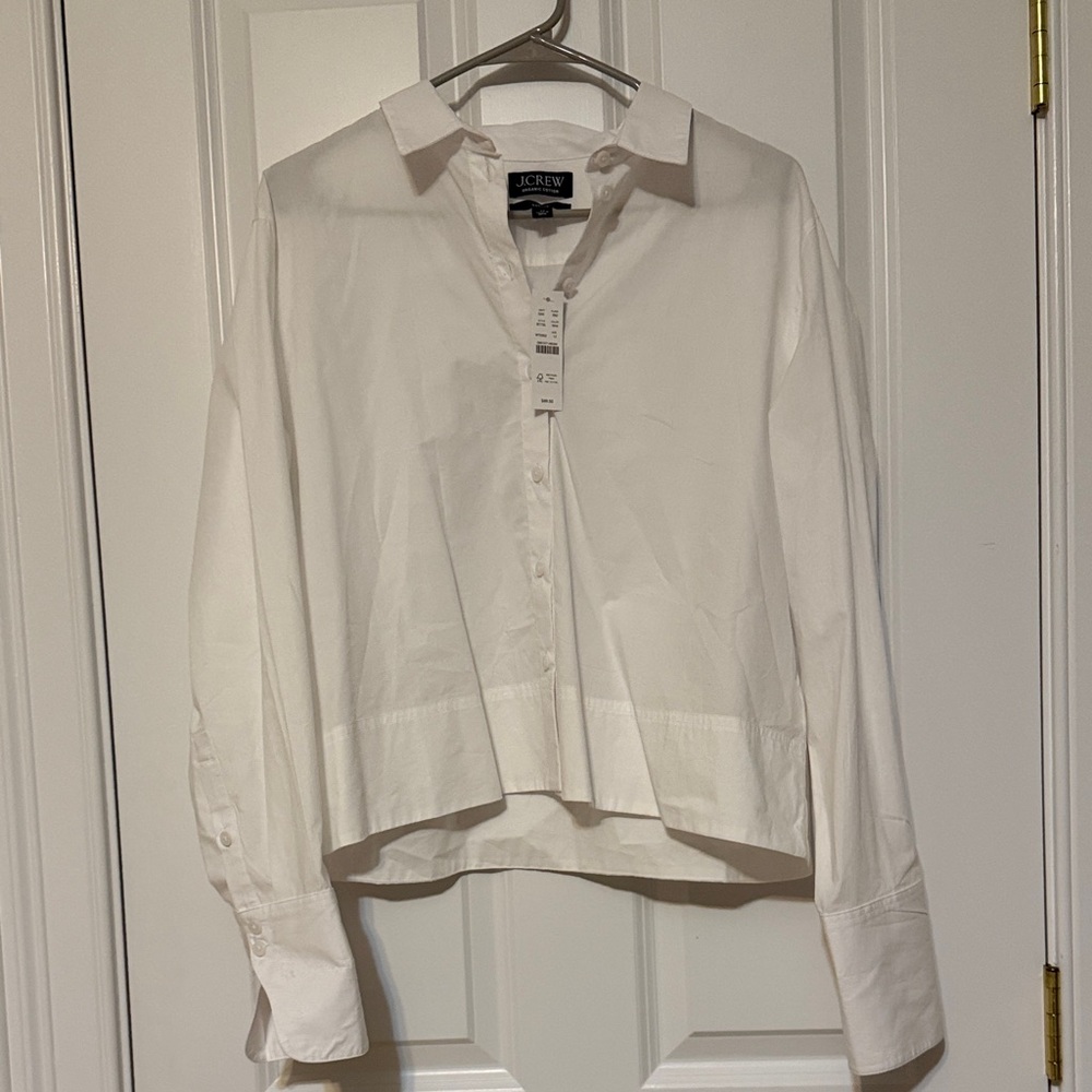 J. Crew Women’s Classic Cream Dress Shirt